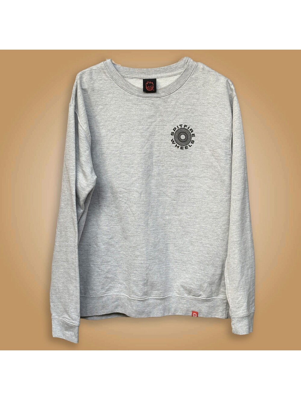 Spitfire Wheels Grey Crewneck Sweatshirt Size L